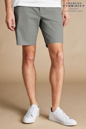 Charles Tyrwhitt Grey Cotton Shorts Wide (B84453) | £50