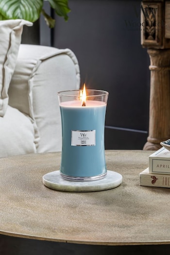 Woodwick Blue Large Hourglass Tempest Candle (B84533) | £33