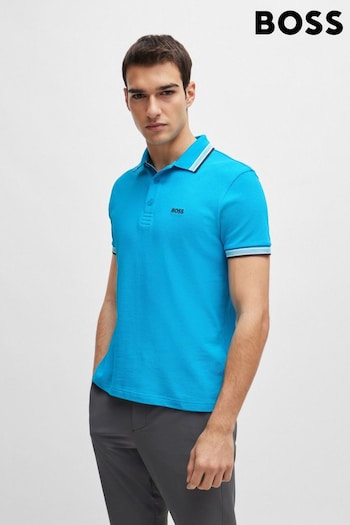 BOSS Blue Chrome Paddy Polo Shirt (B84582) | £89