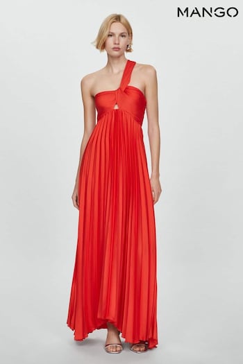 Mango Red Mango Asymmetrical Pleated Dress (B84919) | £110