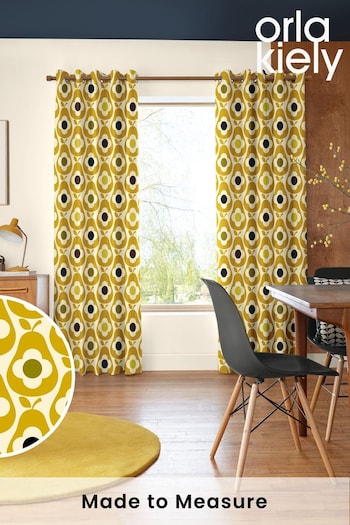 Orla Kiely Yellow Multi Pear Made to Measure Curtains (B85092) | £91
