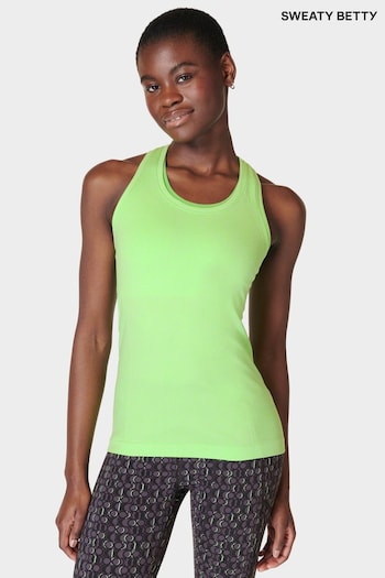 Sweaty Betty Zest Green Marl Athlete Seamless Workout Tank Top (B85177) | £40