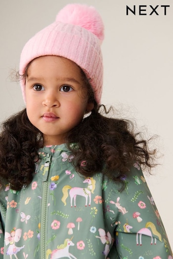 Pink Pom Cable Knit Beanie Hat (3-16yrs) (B85360) | £6 - £9