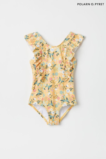 Polarn O Pyret Yellow Floral Swimsuit (B85521) | £24