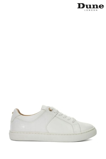 Dune London Elodic Material Mix Cupsole White Sneakers (B85555) | £65