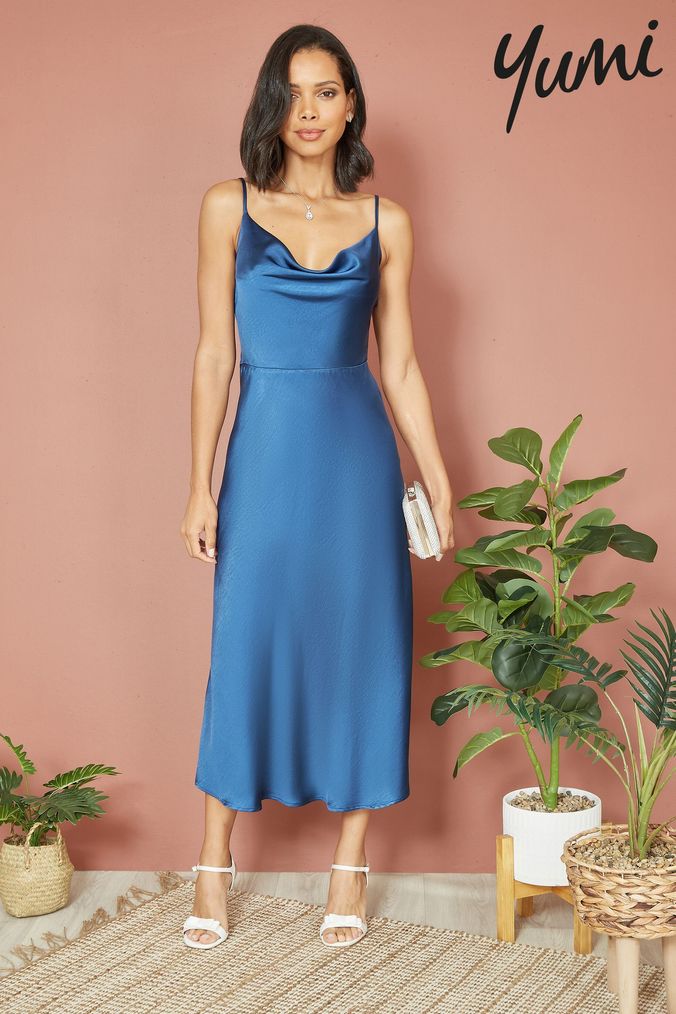 Buy Women s Strappy Satin Cowl Neck Dresses Online Next UK
