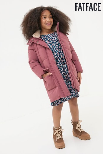 FatFace Letty Rose Pink Longline Padded Jacket (B85737) | £60