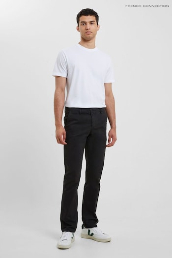 French Connection Stretch Black Chino Noos Trousers (B85920) | £40