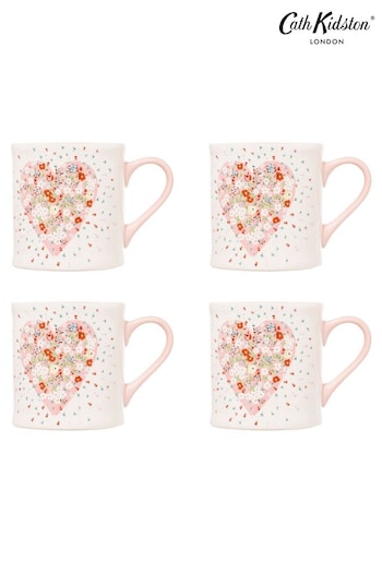 Cath Kidston Pink Mollie Mug Set Of 4 (B85952) | £40