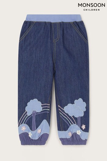 Monsoon Baby Rainbow Applique Jeans (B86151) | £22 - £26