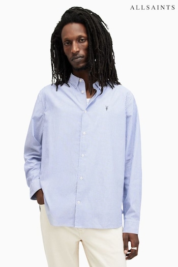 AllSaints White Hillview Long Sleeve Shirt (B86167) | £119