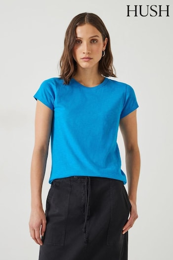 Hush Cobalt Blue Slim Fit Crew T-Shirt (B86185) | £27