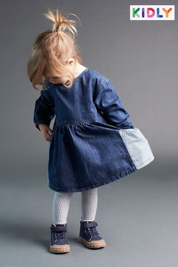 KIDLY Blue Denim Pocket Dress (B86200) | £30