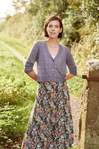 Seasalt Cornwall Black Multi Orchard Skirt (B86204) | £53