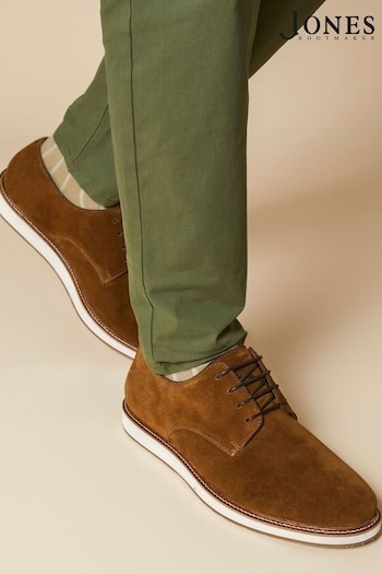 Jones Bootmaker Lowen2 Suede Casual Lace-Ups Brown Shoes (B86239) | £99