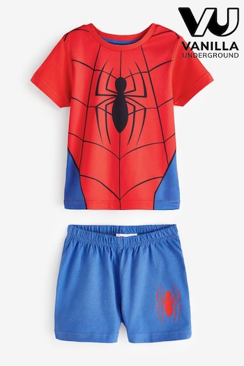 Vanilla Underground Blue Boys Spider-Man Short Pyjamas (B86269) | £16