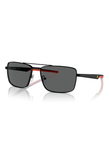Ferrari Scuderia Fz5001 Rectangle Black Sunglasses (B86376) | £173