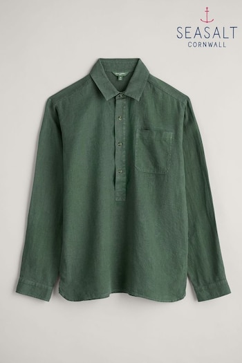 Seasalt Cornwall Green Mens Artists Shirt (B86436) | £70