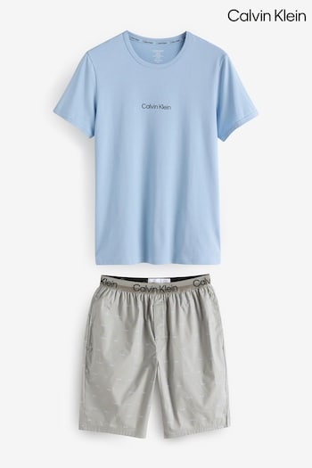 Calvin Skater Klein Slogan T-Shirt Shorts Set (B86559) | £75