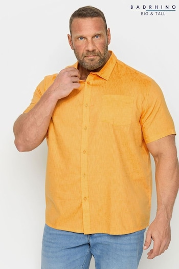 BadRhino Big & Tall Orange Blue Marl Short Sleeve Shirt (B86585) | £30