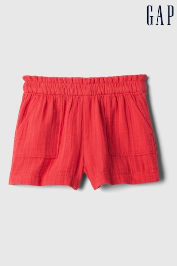 Gap Red Crinkle Cotton Pull On Baby Shorts (12mths-5yrs) (B86646) | £12