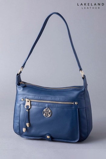 Lakeland Leather Blue Cartmel II Leather Shoulder Bag (B86649) | £80