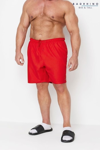BadRhino Big & Tall Red Plain Swim Shorts (B86656) | £22