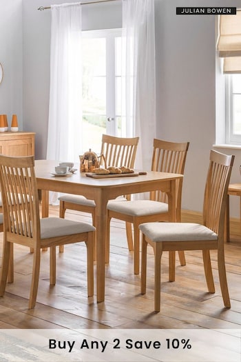 Julian Bowen Light Oak Ibsen Dining Chairs Set Of 2 (B86672) | £170