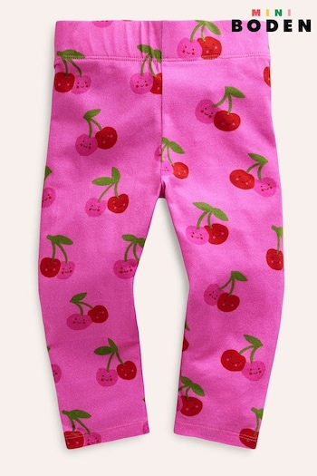 Boden Pink Fun Cropped Leggings pleat-detail (B86702) | £13 - £15