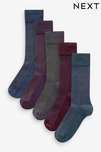 Dash Spot Pattern Smart Socks 5 Pack (B86707) | £14