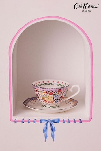 Cath Kidston Set of 2 CK Harmony Ditsy Teacup & Saucer (B86733) | £32