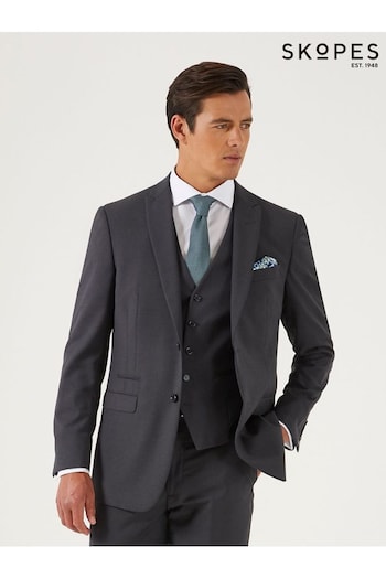 Skopes Tailored Fit Grey Madrid Charcoal Suit Jacket (B86778) | £100