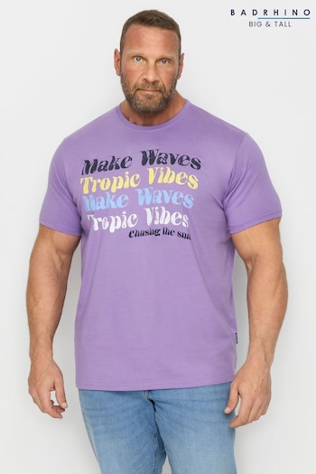 BadRhino Big & Tall Purple Make Waves T-Shirt (B86803) | £19