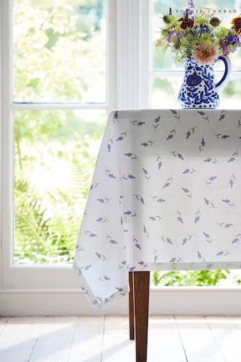 Sophie Conran White Lavandula Tablecloth 140x180cm (B86864) | £50