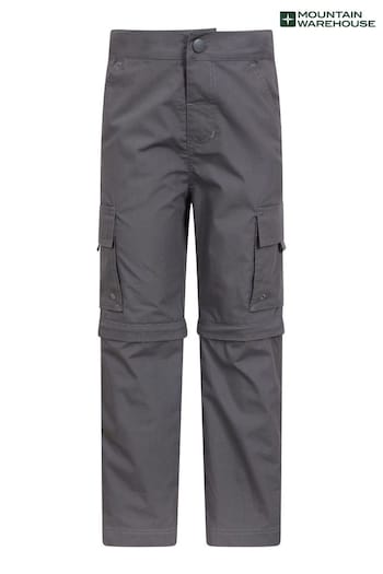 Mountain Warehouse Grey Active Kids Convertible halter Trousers (B86890) | £26