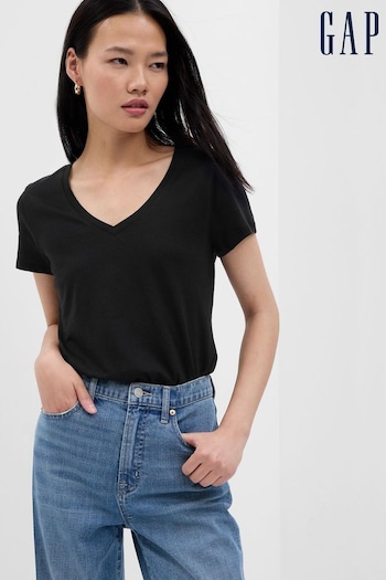 Gap Black Favourite Short Sleeve V Neck T-Shirt (B86916) | £10