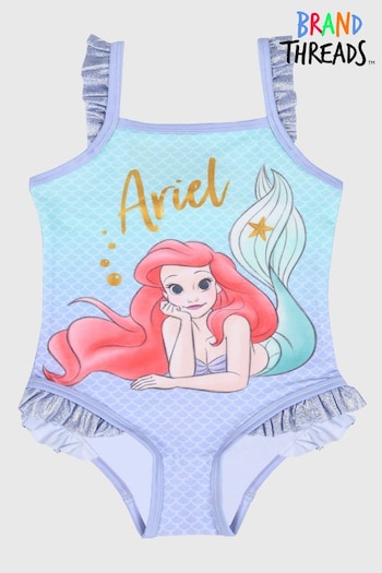 Brand Threads Purple Girls Ariels Swimsuit (B86927) | £20