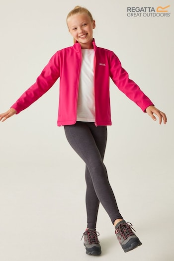 Regatta Pink Junior Cera Softshell Jacket (B87043) | £21