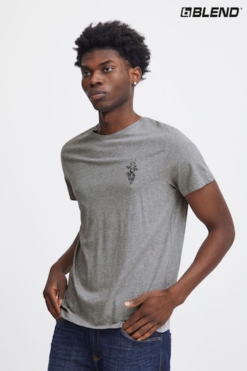 Blend Grey Printed Short Sleeve T-Shirt (B87047) | £18