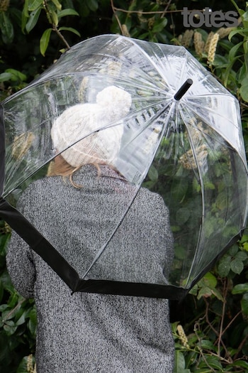 Totes Black Eco PVC Dome Umbrella (B87053) | £25