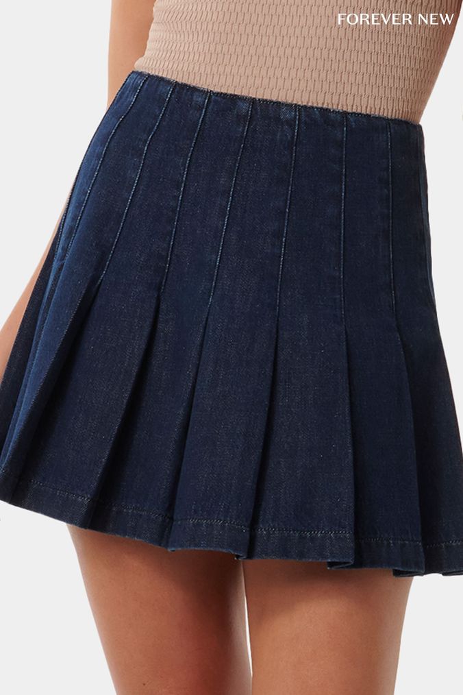 High waisted pleated skirt 40 best sale