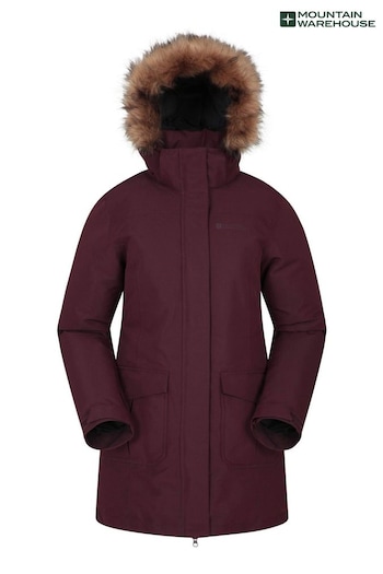 Mountain Warehouse Purple Tarka Waterproof Long Padded Jacket (B87234) | £112