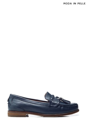 Moda in Pelle Blue Espelette Flat Boat Shoes (B87306) | £79