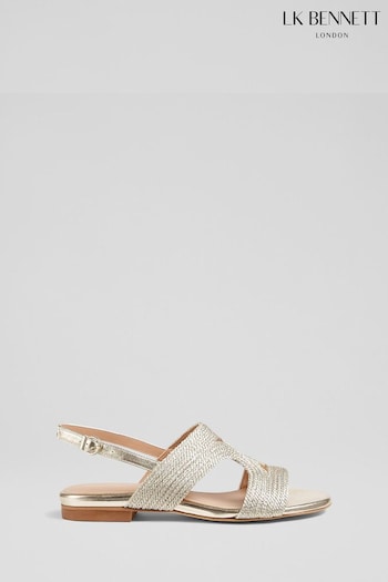 LK Bennett Brown/Silver Serena Yarn sandals Wales (B87360) | £229