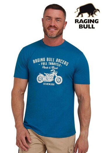 Raging Bull Blue Racers T-Shirt (B87440) | £32 - £34
