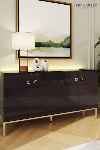 Frank Olsen Plum Black Lyra Four Door SMART Large Sideboard (B87489) | £550