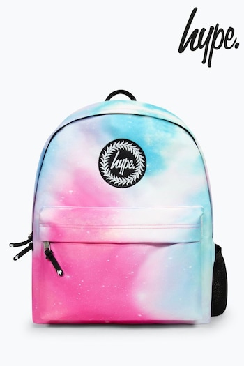 Hype. Unisex Pink Pastel Fade Script Backpack (B87532) | £30