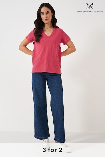 Crew Clothing Company Pink Cotton T-Shirt (B87631) | £22