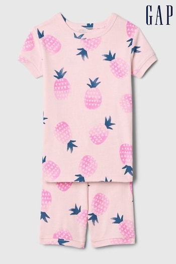 Gap Pink Organic Cotton Graphic Short Pyjama Set (12mths-5yrs) (B87645) | £18