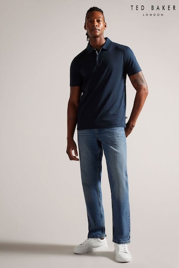 Ted Baker Blue Slim Zeiter Soft Touch Polo Shirt (B87778) | £65